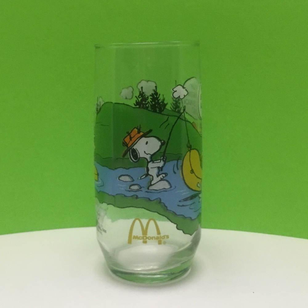 Vintage McDonald’s camp snoopy peanuts collectible glass